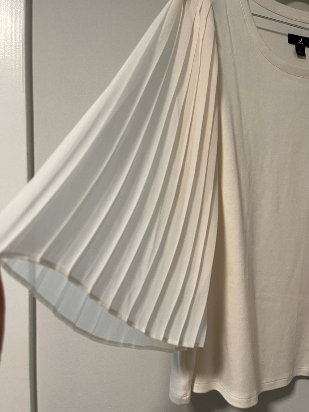 Jason Wu Cream/ Ivory Tone Pleated-Sleeve Blouse NWOT